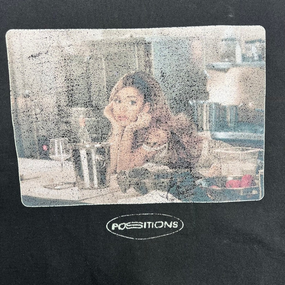 Ariana Grande Positions Album Merch Hoodie Black Graphic XL Independent Trading - Picture 2 of 10